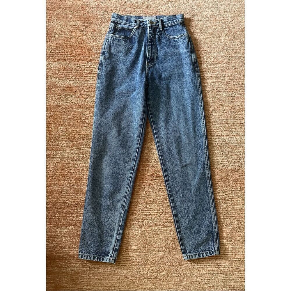 Vintage JCPenney High Waist Mom Jeans Tapered Leg Blue 100% Cotton